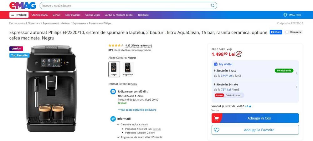 Espressor automat Philips EP2220/10