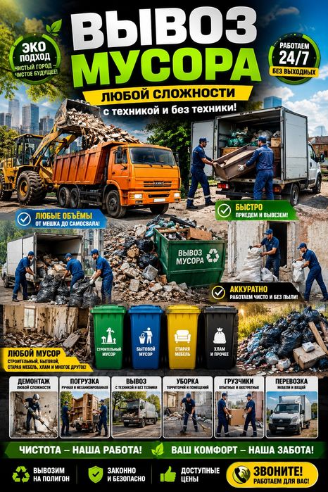 Вывоз мусора на свалку