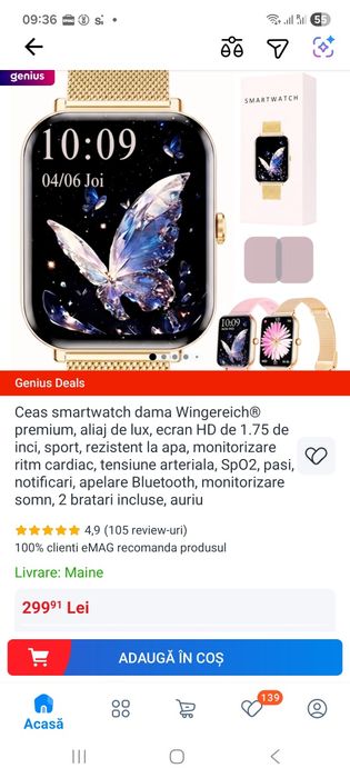 Ceas Smartwatch dama