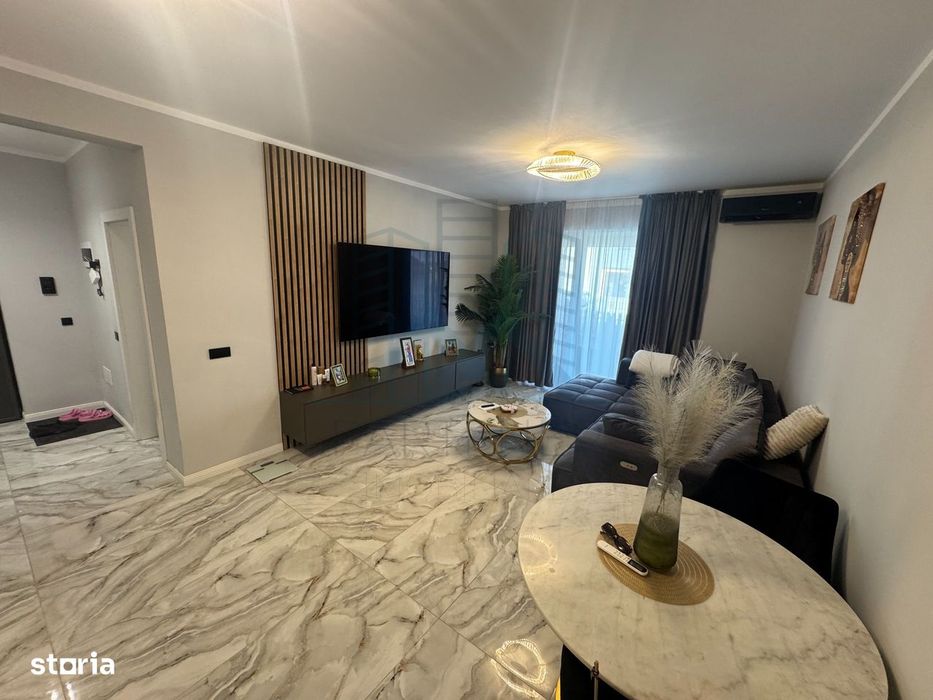 Apartament 2camere+gradina mobilat si utilat lux Rediu+loc de parcare!
