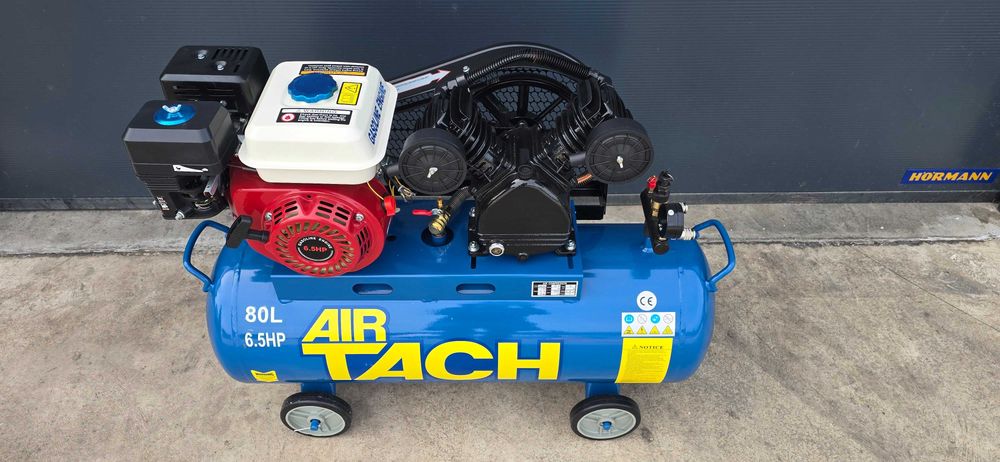 2026 Бензинов компресор за въздух 80 литра 6.5Hp,8 бара 250 л. мин TACH