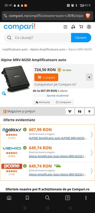 Vand amplificator Alpine mrv250