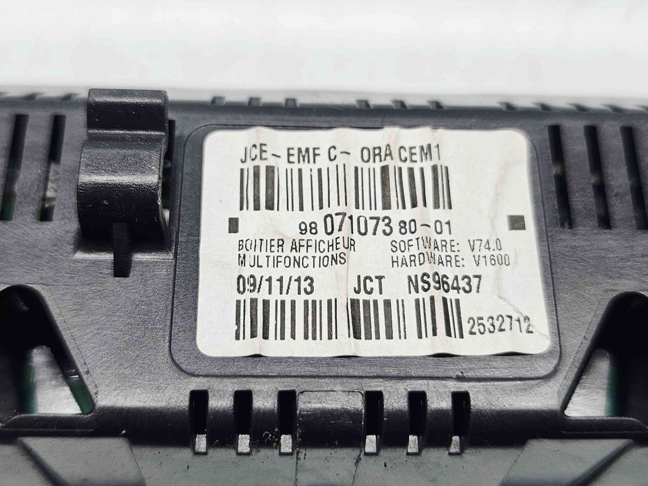 Display bord Citroen DS3 [Fabr 2009-2015] 9807107380-01