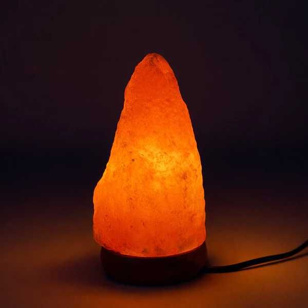 Солна лампа / Лампа от хималайска сол с дървена основа - 3 размера