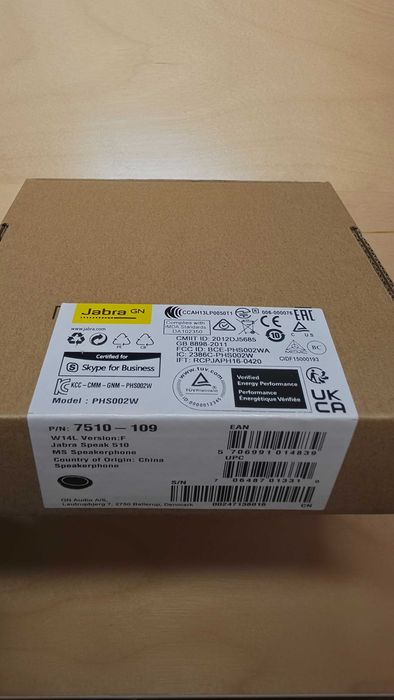 Jabra Speak 510 Speakerphone Bluetooth USB Conferinte Teams Skype Zoom Microsoft Meet Difuzor Microfon Sala Sedinte Wireless Original
