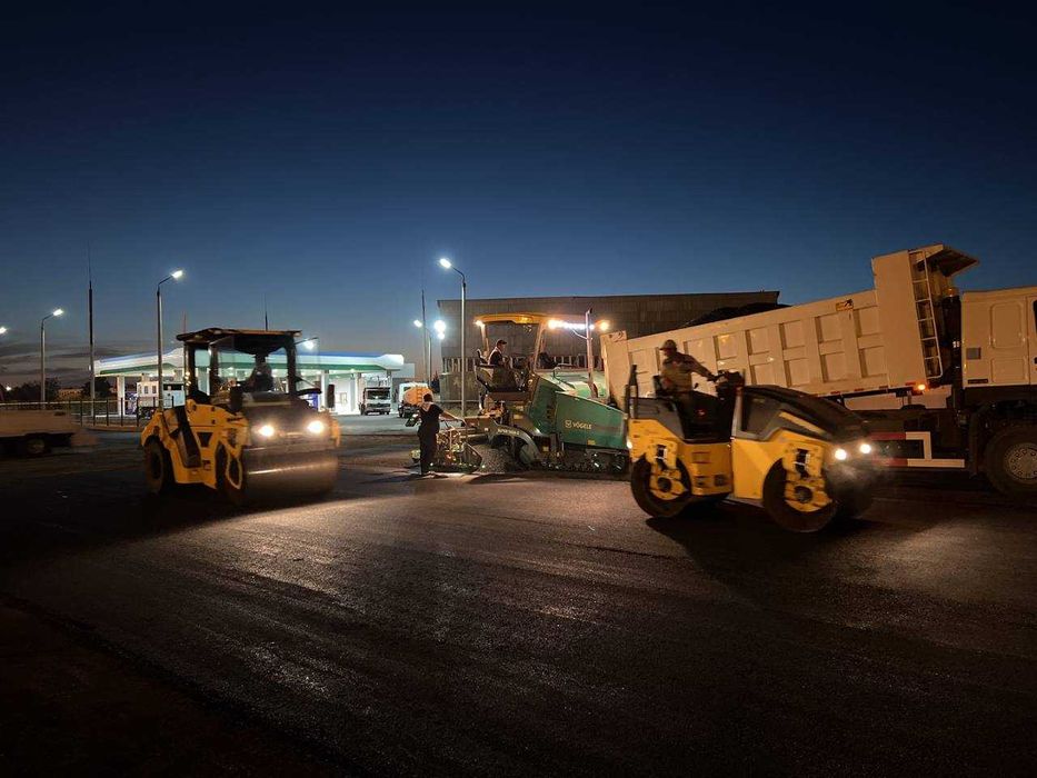 Обработка основания битумной эмульсией