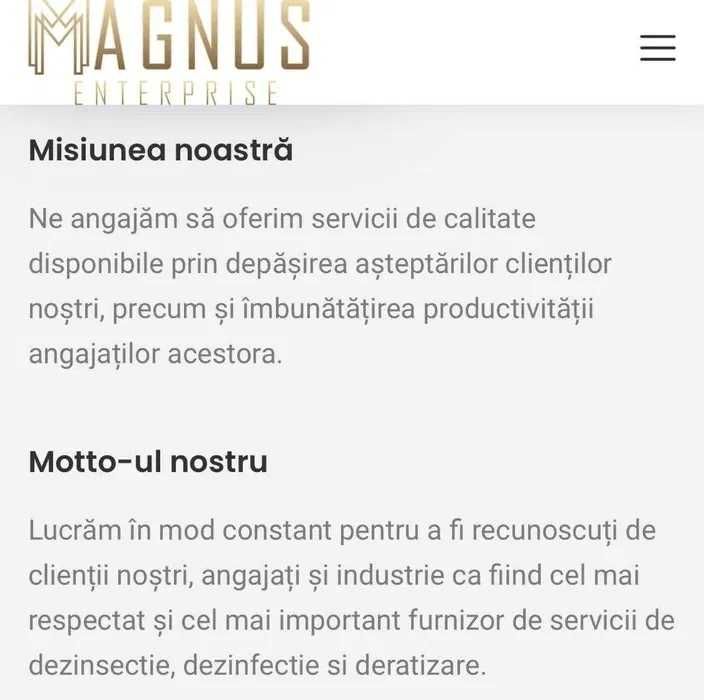 Servicii Profesionale de Dezinsectie, Dezinfectie si Deratizare