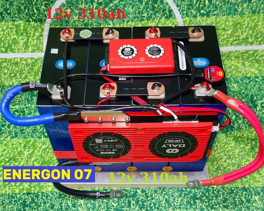 ГОТОВ ТЯГОВ 12v 320ач lifepo4 Акумулатор 250A BMS Bluetoth солар Wifi