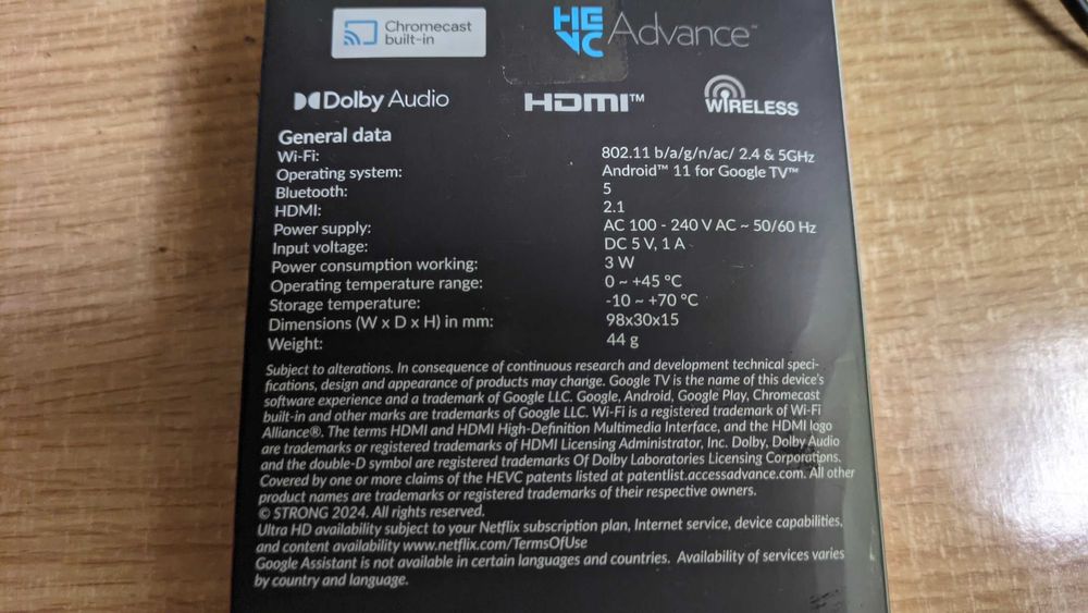 Android TV  Strong 4K Настроен за телевизия, филми и т.н