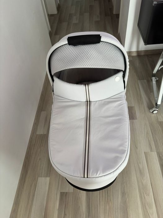 Landou Cybex Cot S Fog Grey / Light Grey + adaptori Eezy S/ Twist 2+