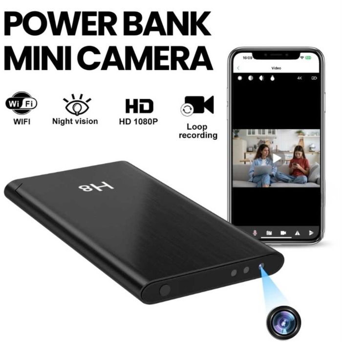 Външна батерия с камера iUni H8 – Full HD, Wi-Fi, 5000mAh