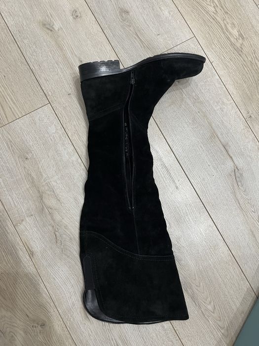 Замшевые ботфорты