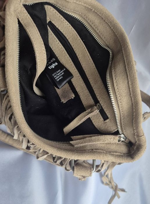 Geanta piele naturala Tigna -noua-