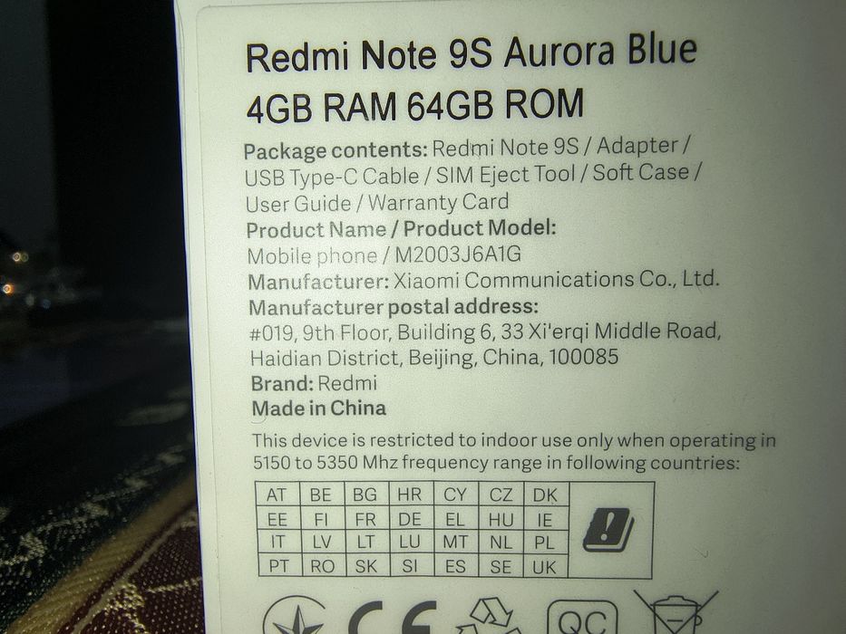 Xiaomi Note 9s 64/4 GB