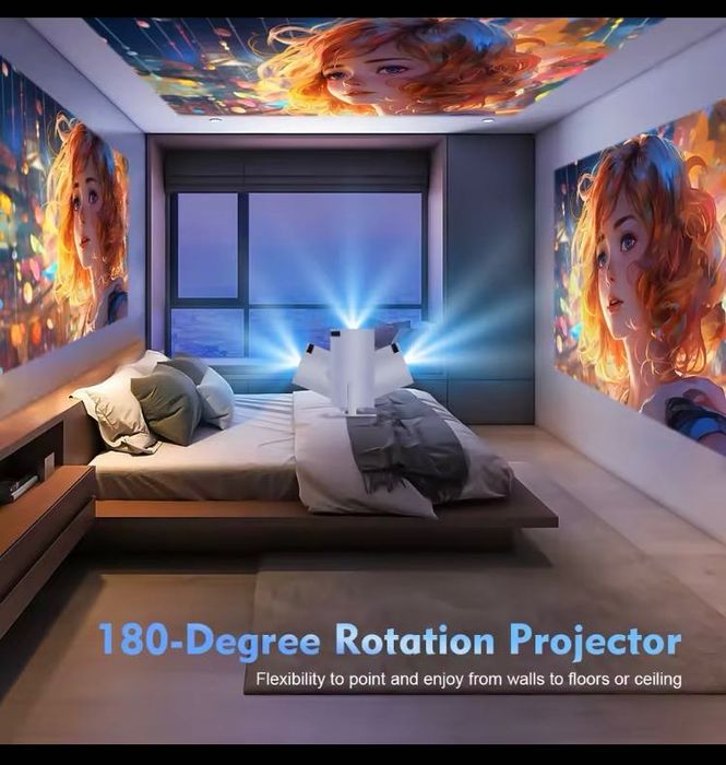 Мини проектор MAGCUBIC-HD 720P, поддържа 4K, WiFi 6, Bluetooth 5.0