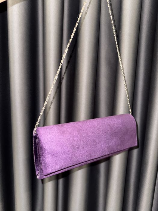 Лилав клъч велур