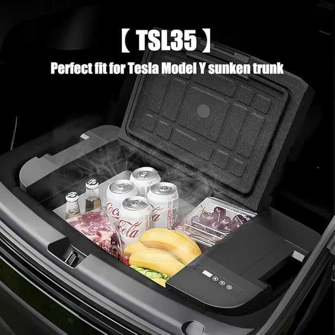 Frigider auto portabil cu compresor Alpicool TSL35, 35 l ,creat pentru Tesla Model Y
