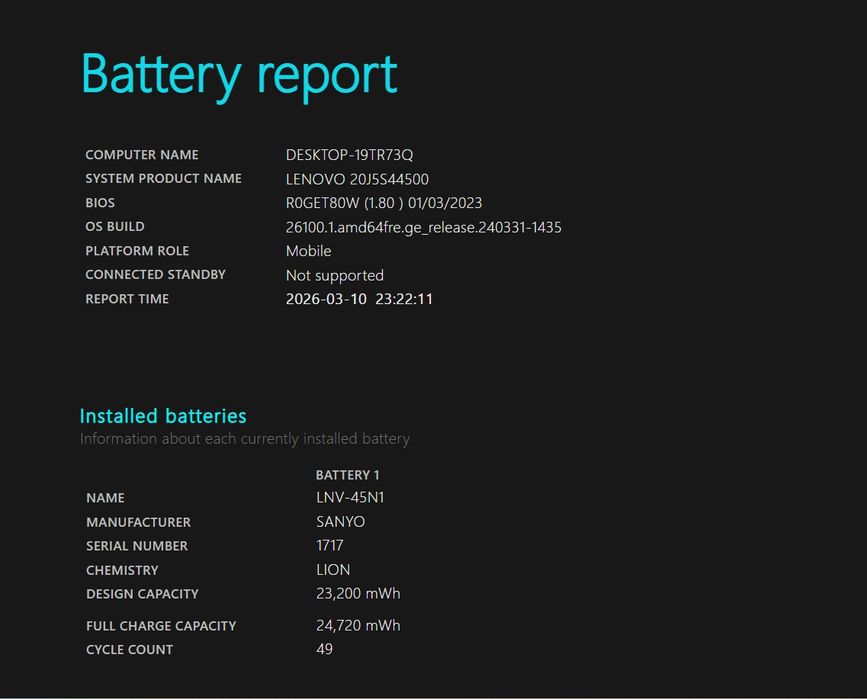 Laptop Lenovo ThinkPad L470 Stare Excelenta (49 cicluri incarcare)