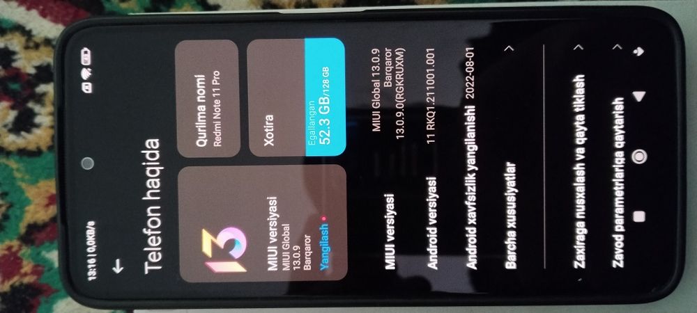 Redmi Not 11. Narxi 1 mln