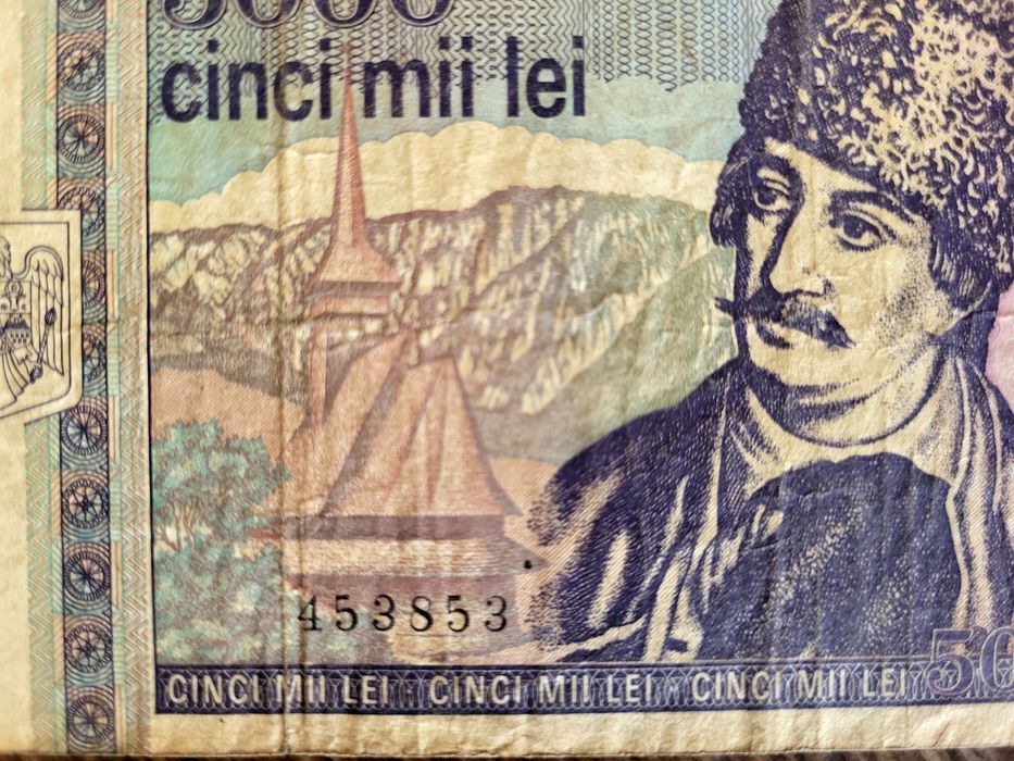 Bancnotă de colectie  Avram Iancu 5000 lei"