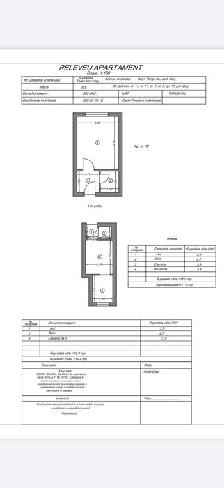Garsoniera +anexa (tot garsoniera)