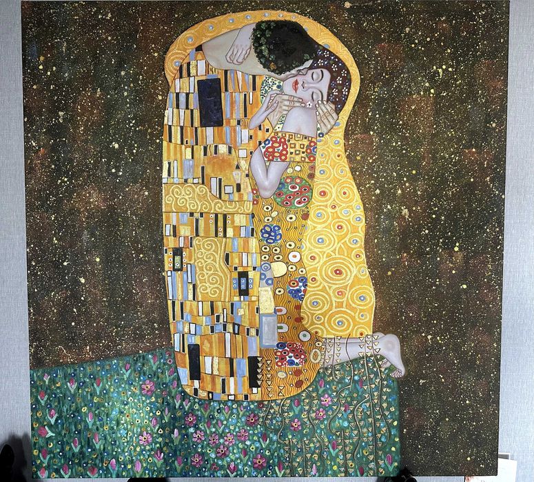 Продава се картина "Целувката" на Густав Климт – 120 x 120 см