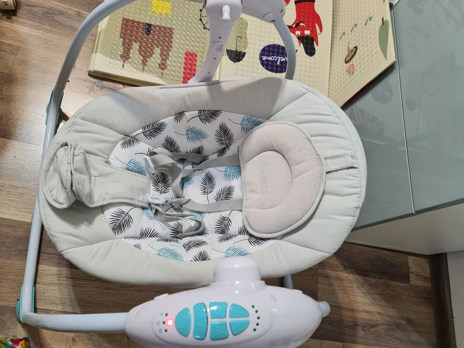 Balansoar turcoaz bebelusi  0-6 luni 5 viteze balansare