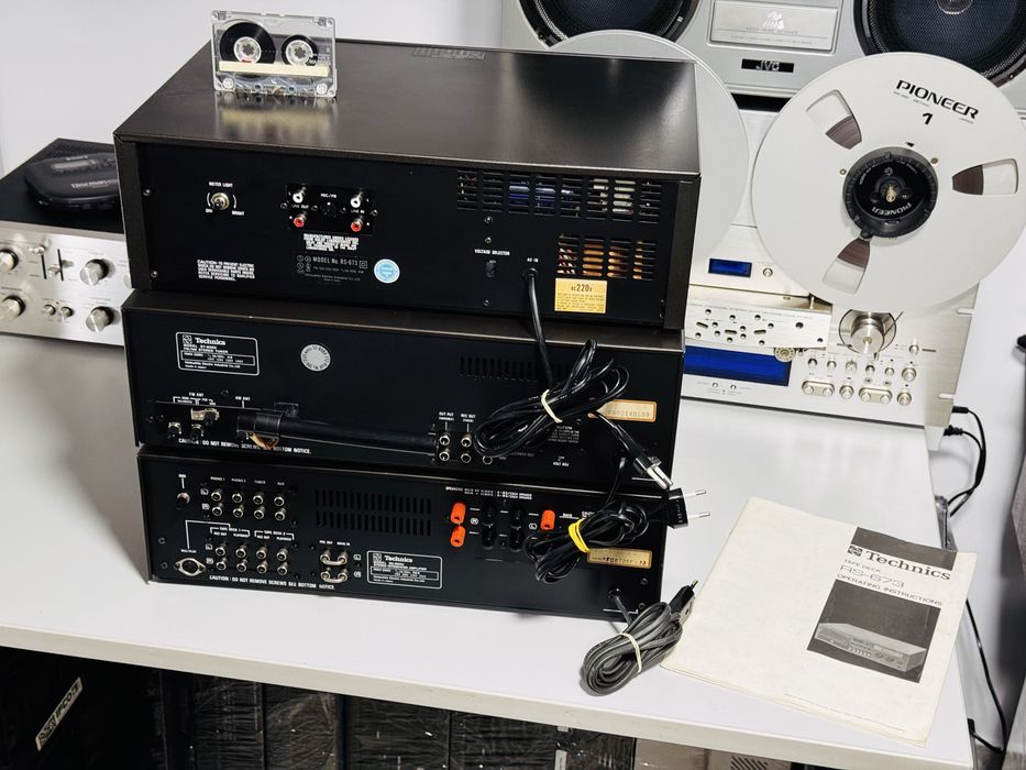 Linie TECHNICS din epoca de aur-amplificator+tuner SU+ST8080,deck 673