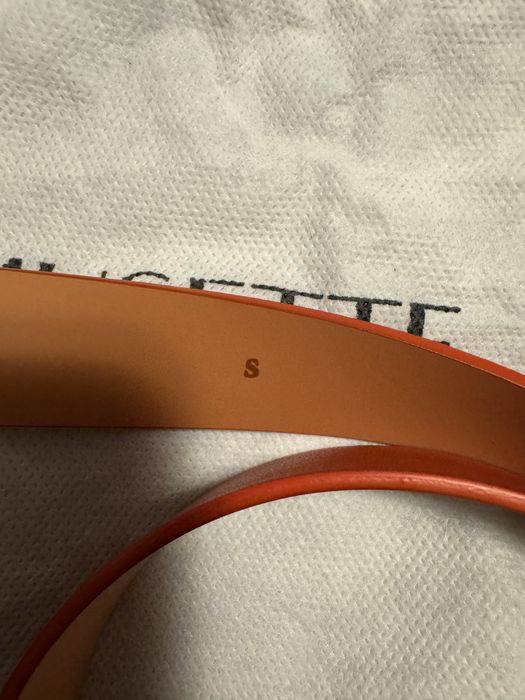 Кожен оранжев колан Musette