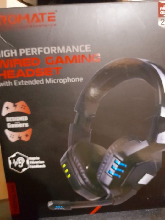 Casti Gaming Promate Python Black