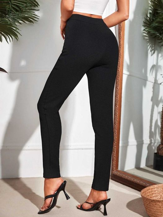 Pantaloni SHEIN stil corset, negri, conici TRANSPORT GRATUIT