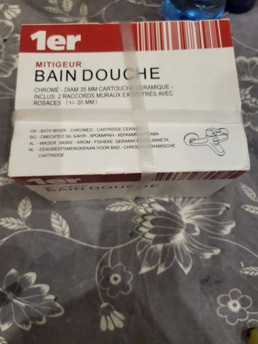 Смесител за баня-хромиран-керамична глава