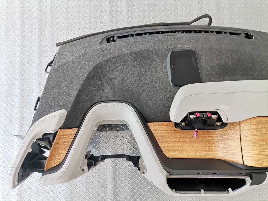 Отлично Табло BMW I3 I3s I01 Lci Бяла Кожа + Дърво