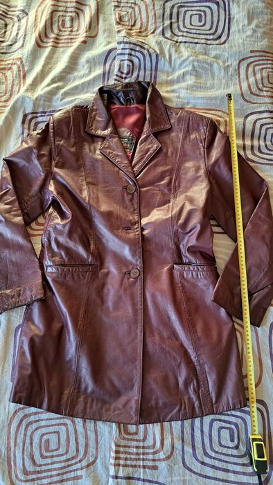 Кожен шлифер / тренч / яке, М размер