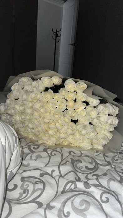 Букет 101 белая роза