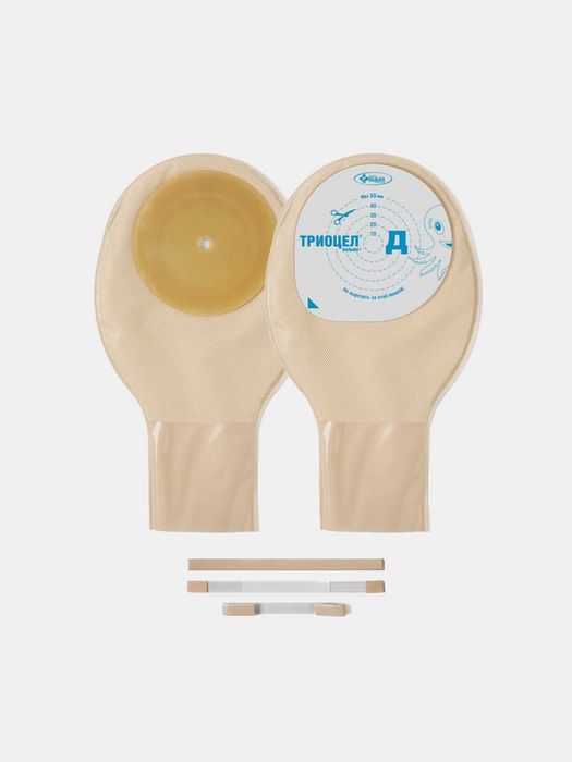 Калоприёмники ТРИОЦЕЛ-Д детские, однокомпонентные, прозрачные, 7-50 мм