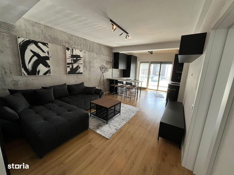 Apartament 2 camere, mobilat si utilat, terasa 18.34 mp, loc parcare