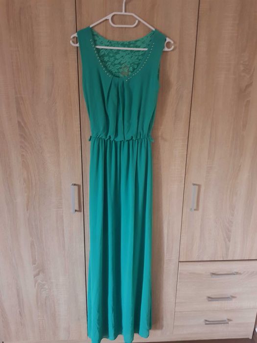 Rochie turcoaz cu dantela marimea S-M