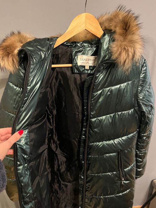 Дамско зимно яке със заешки пух