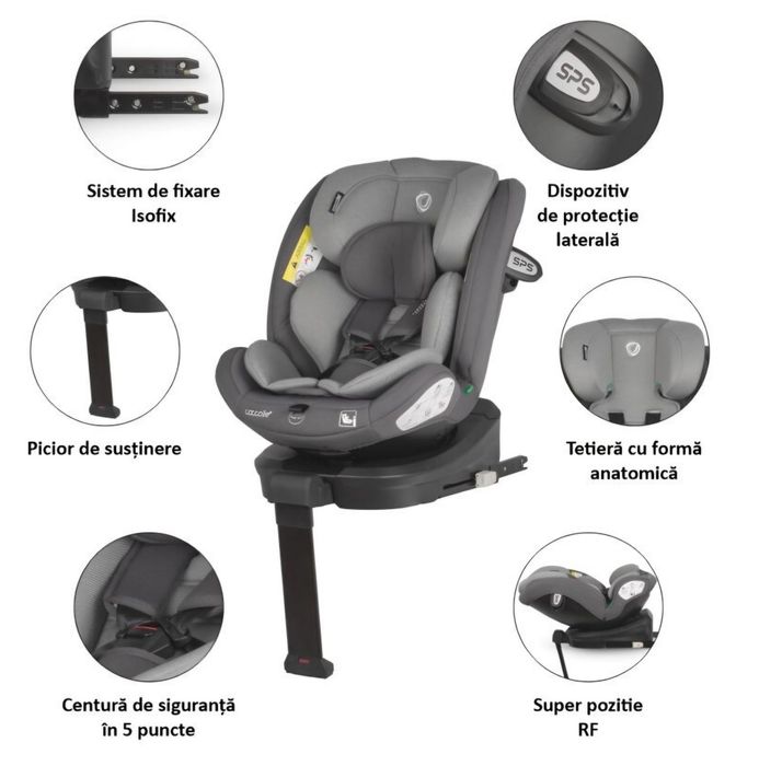 Scaun auto rotativ cu Isofix Coccolle Sidra iSize