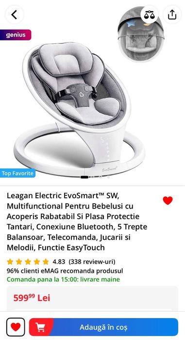 Balansoar bebelusi EvoSmart SW