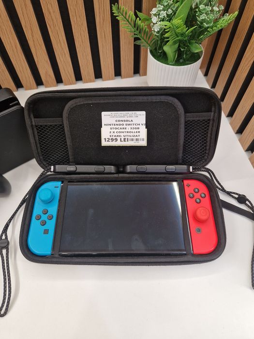 Nintendo Switch V2 32GB 2 x controller + 5 jocuri Garantie!#60705