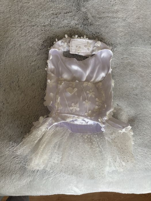 Кучешка рокля, бяла Masha and Dasha