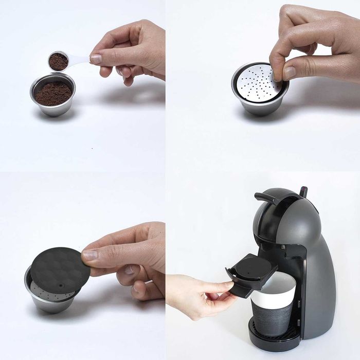 2 x Kit Capsula reutilizabila cafea Inox Pentru Dolce Gusto reincarcabila