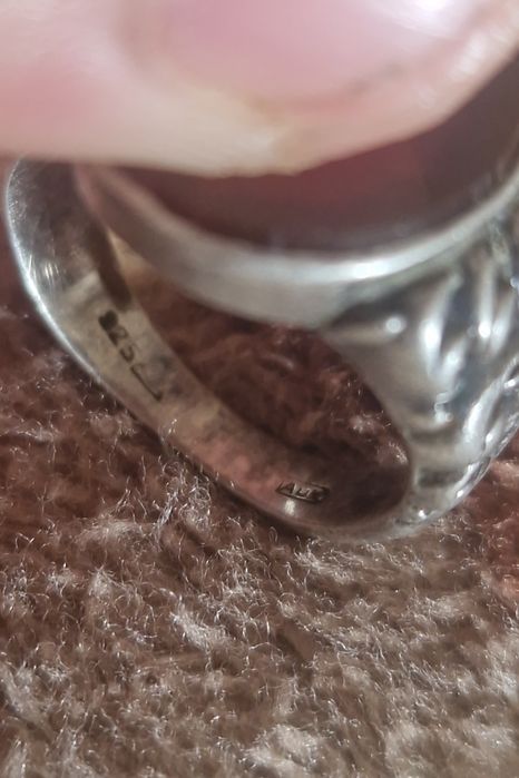 Inel argint 1930 cu piatra Dioftrit