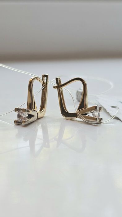 серьги золотое по Итальянской технологии