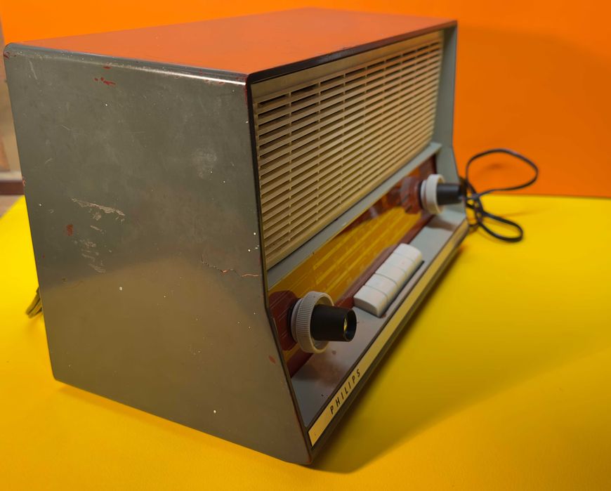 Ретро Лампово Радио Philips Работи