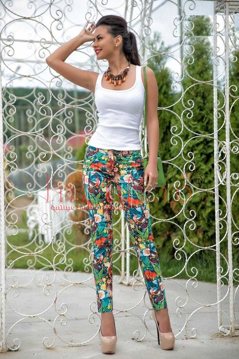 Pantaloni viu colorati inpuff