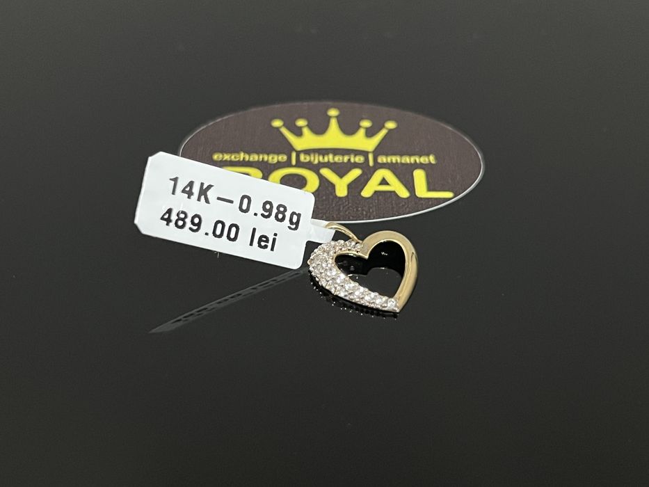 Bijuteria Royal CB : Pandantiv inima aur 14K 0,98 grame