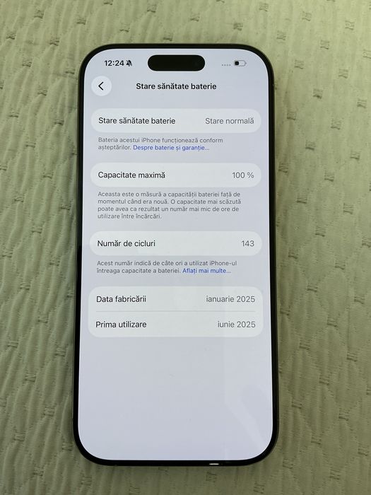 Iphone 16Pro 512 gb 100% baterie DEFECT
